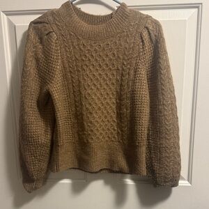 Abercrombie & Fitch Tan Cable Knit Sweater